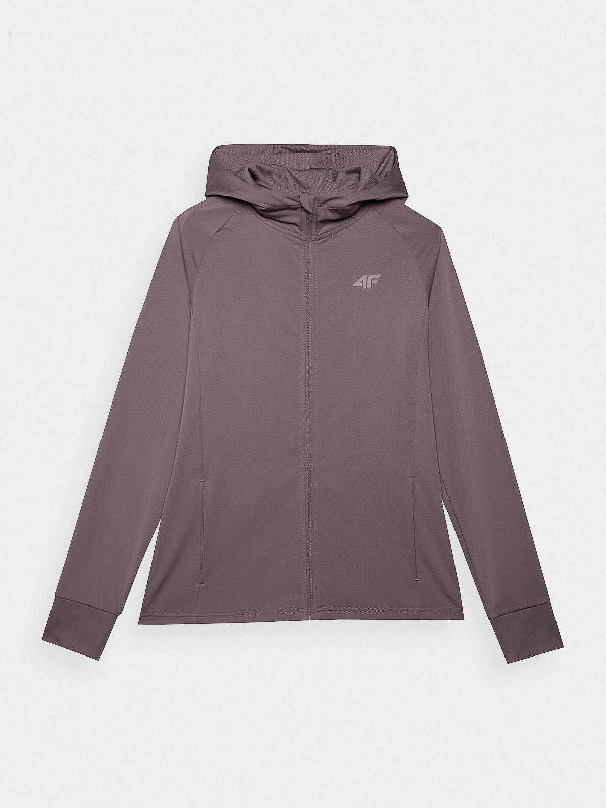 Женский батник на молнии для бега F270 4FWSS24TFSWF270 Light brown