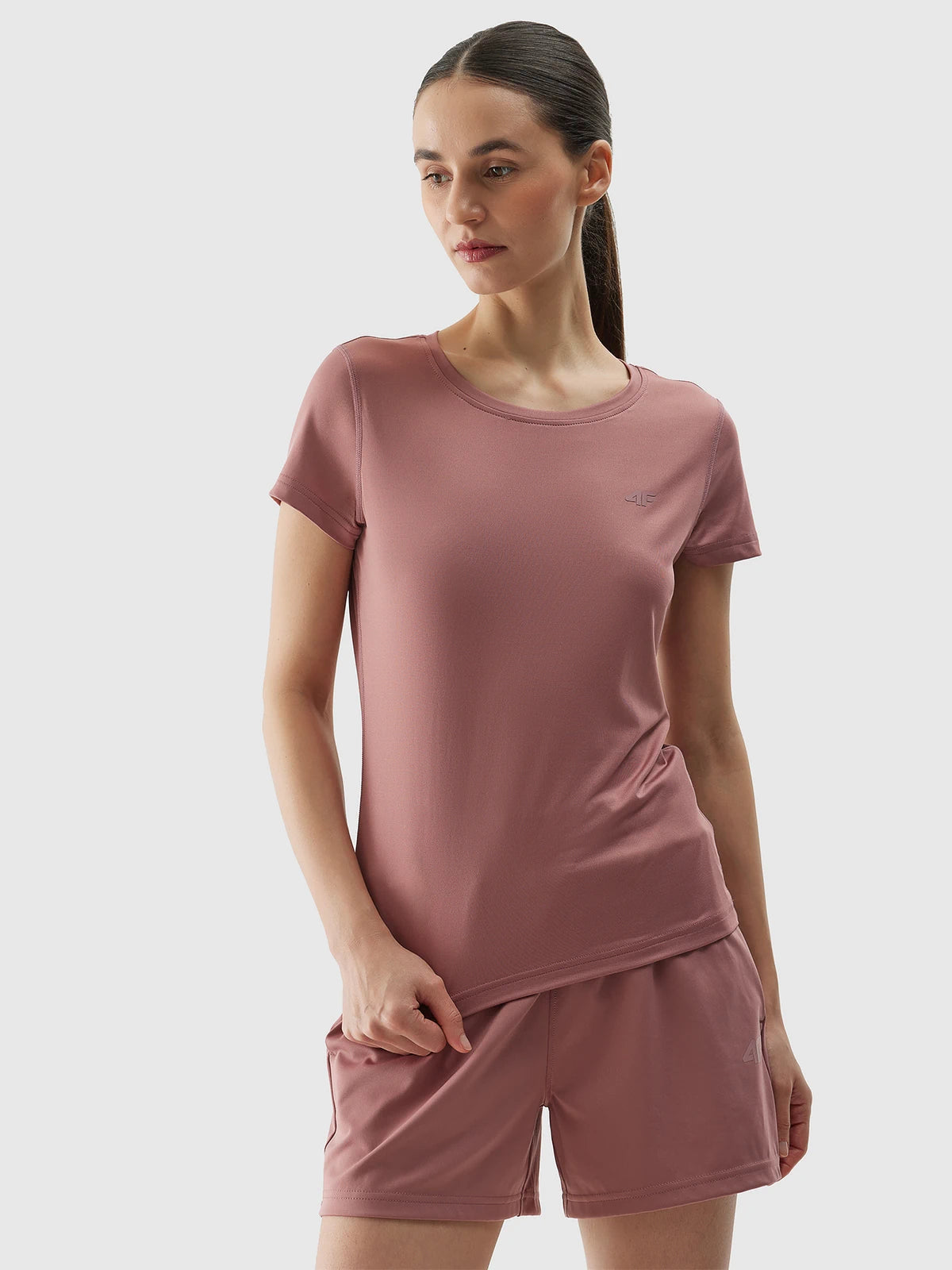 Женская футболка для фитнеса 4F F604 4FWSS24TFTSF604 Light pink