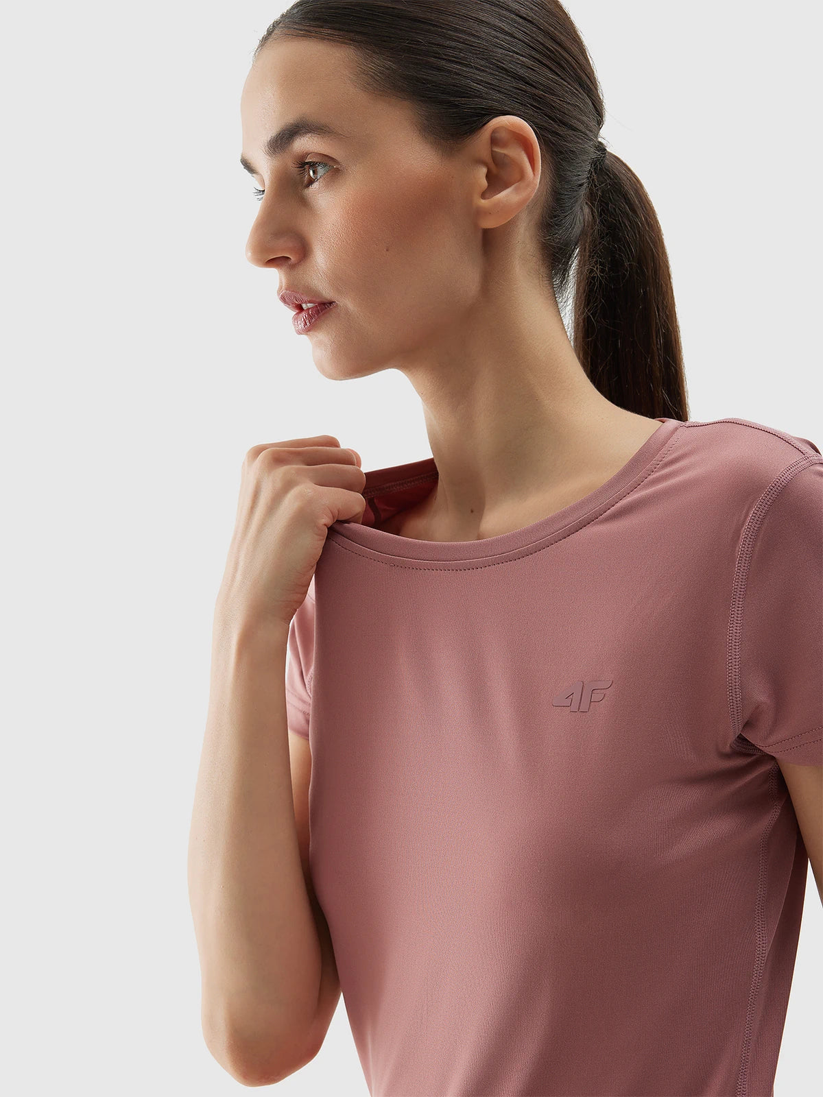 Женская футболка для фитнеса 4F F604 4FWSS24TFTSF604 Light pink