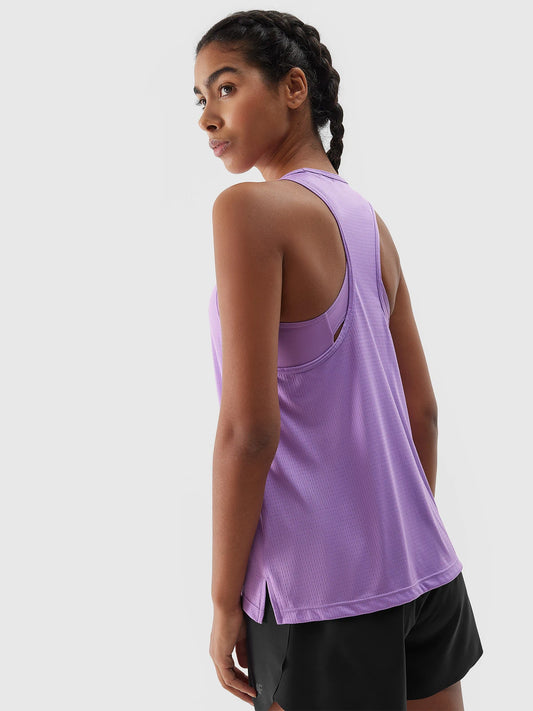 Женская майка для бега 4F F704 4FWSS24TFTSF704 Violet