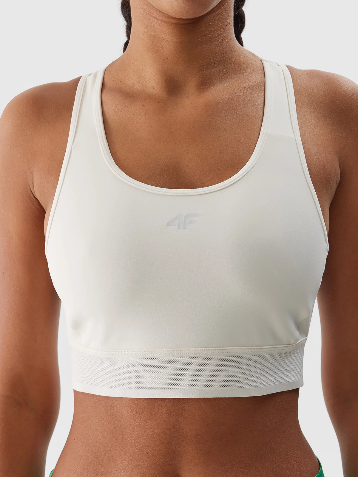 Top de alergare pentru femei 4F F705 4FWSS24TFTSF705 White