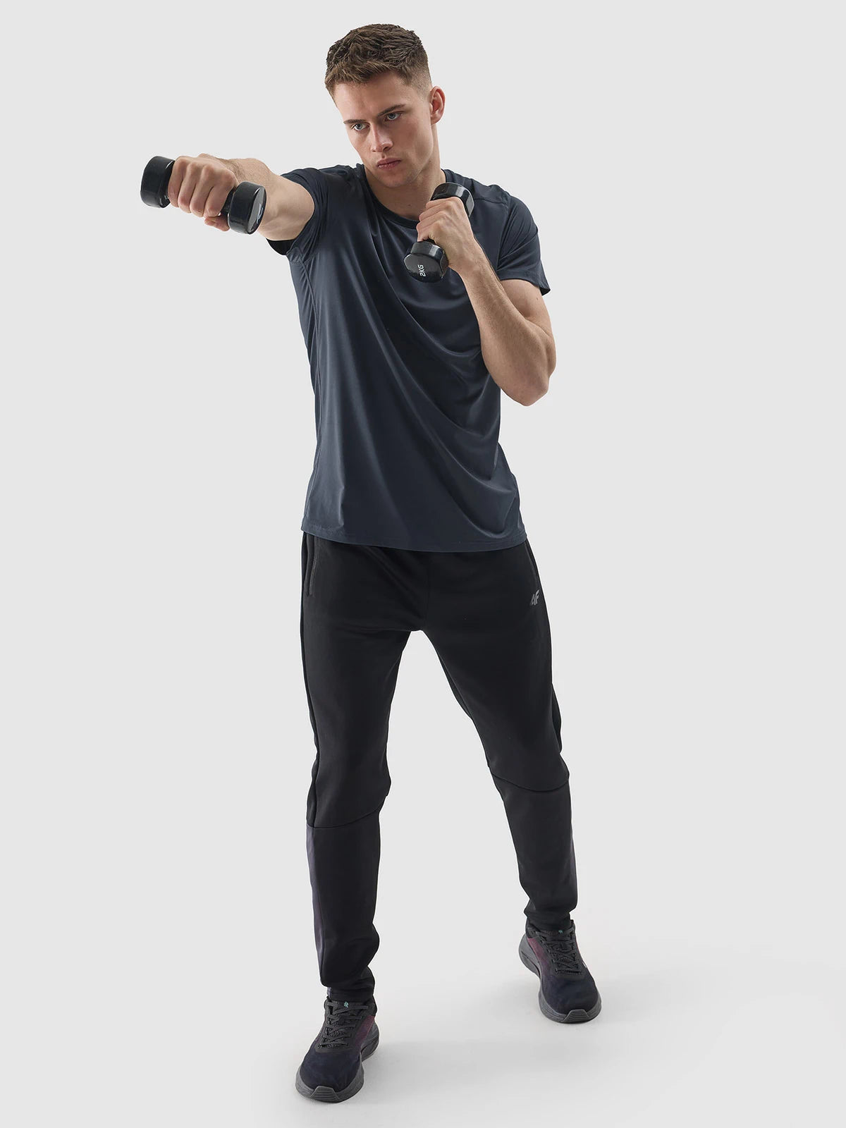 Tricou de antrenament pentru bărbați 4F M598 4FWSS24TFTSM598 Denim