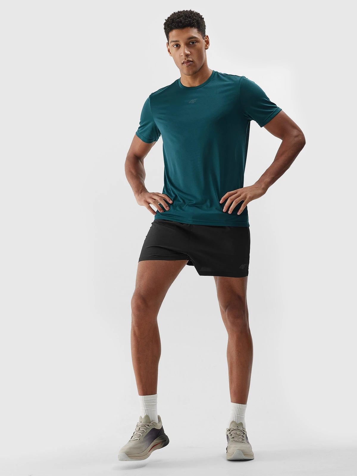 Tricou de alergare pentru bărbați 4F M697 4FWSS24TFTSM697 Teal