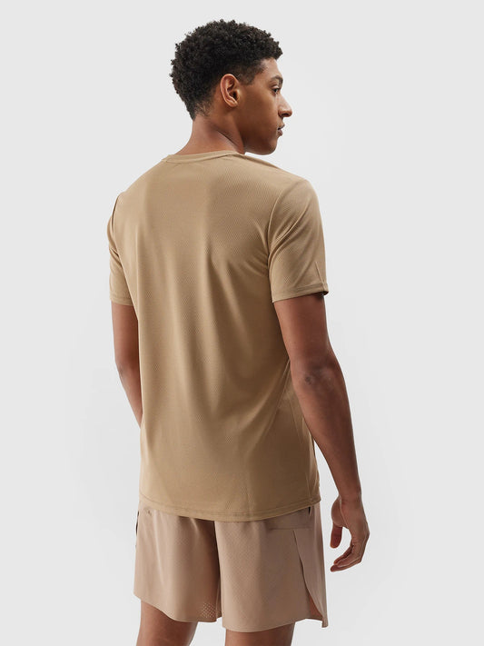 Tricou de antrenament pentru bărbați 4F M702 4FWSS24TFTSM702 Beige