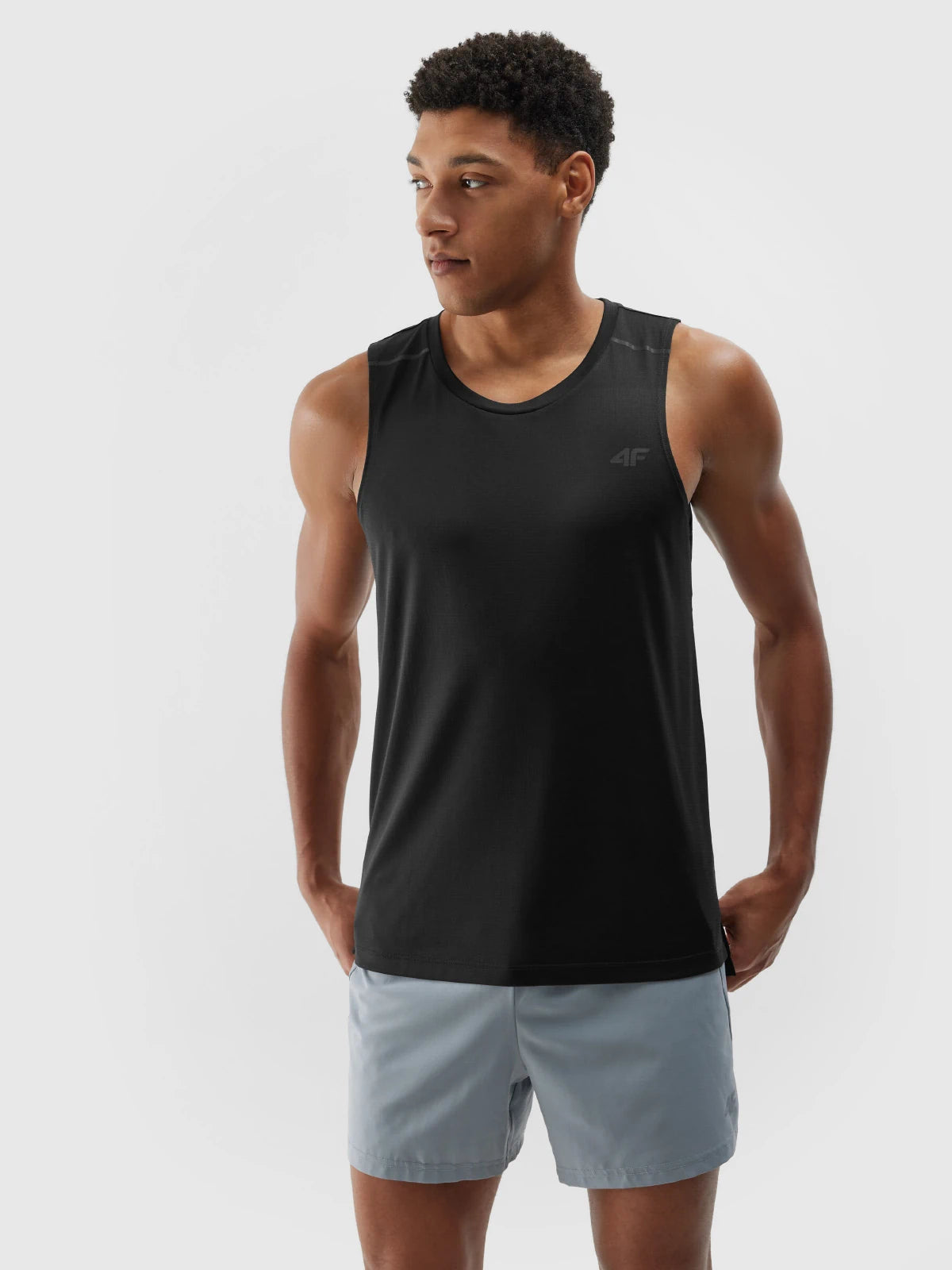Мужская майка для бега 4F M841 4FWSS24TFTSM841 Black