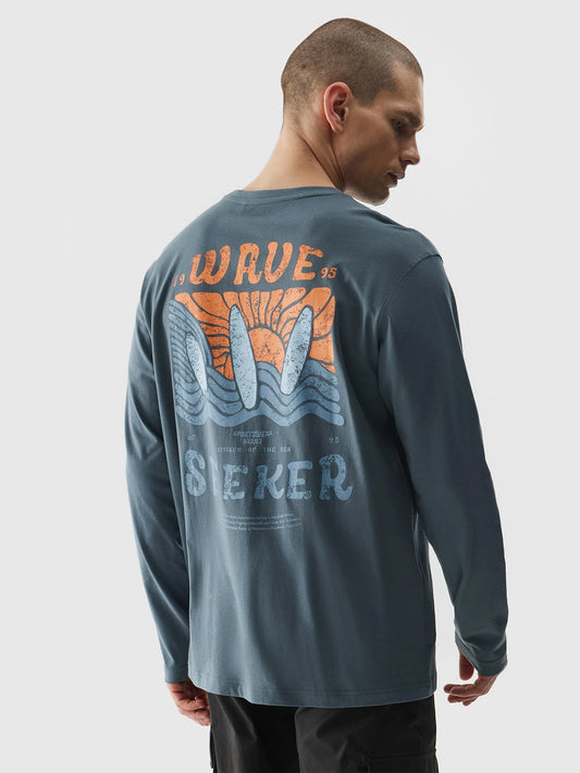 Longsleeve pentru bărbați 4F M246 4FWSS24TLONM246 Anthracite