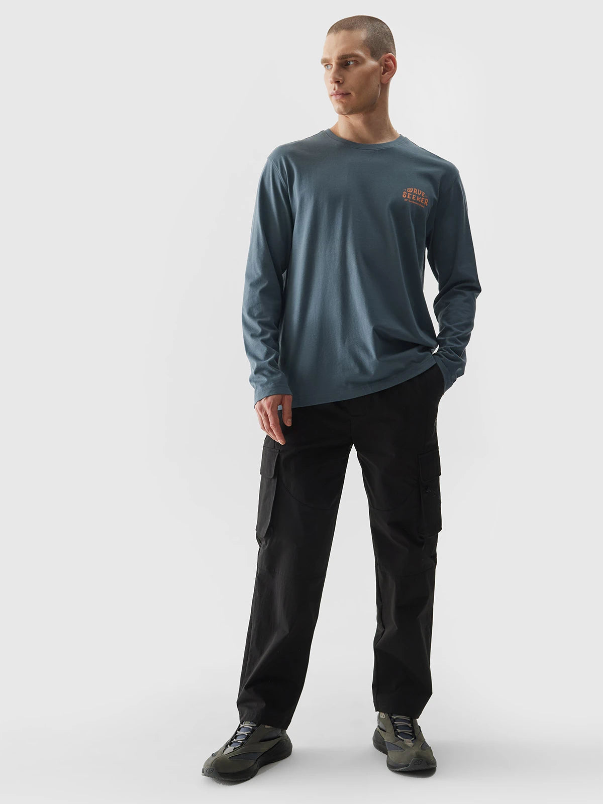 Мужской лонгслив 4F M246 4FWSS24TLONM246 Anthracite