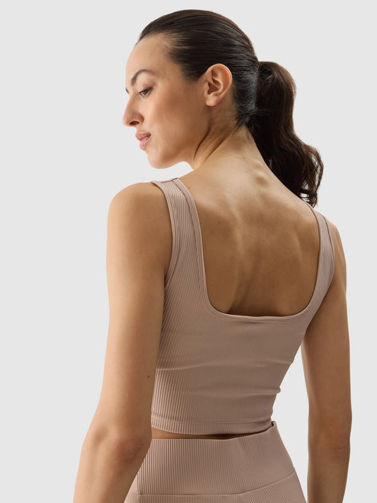 Женский кроп-топ 4F F072 4FWSS24TSLEF072 Beige