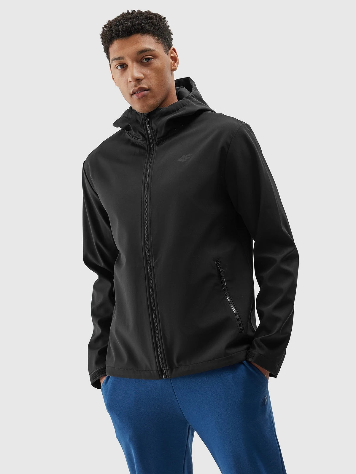 Мужская ветрозащитная куртка 4F M234 4FWSS24TSOFM234 Black