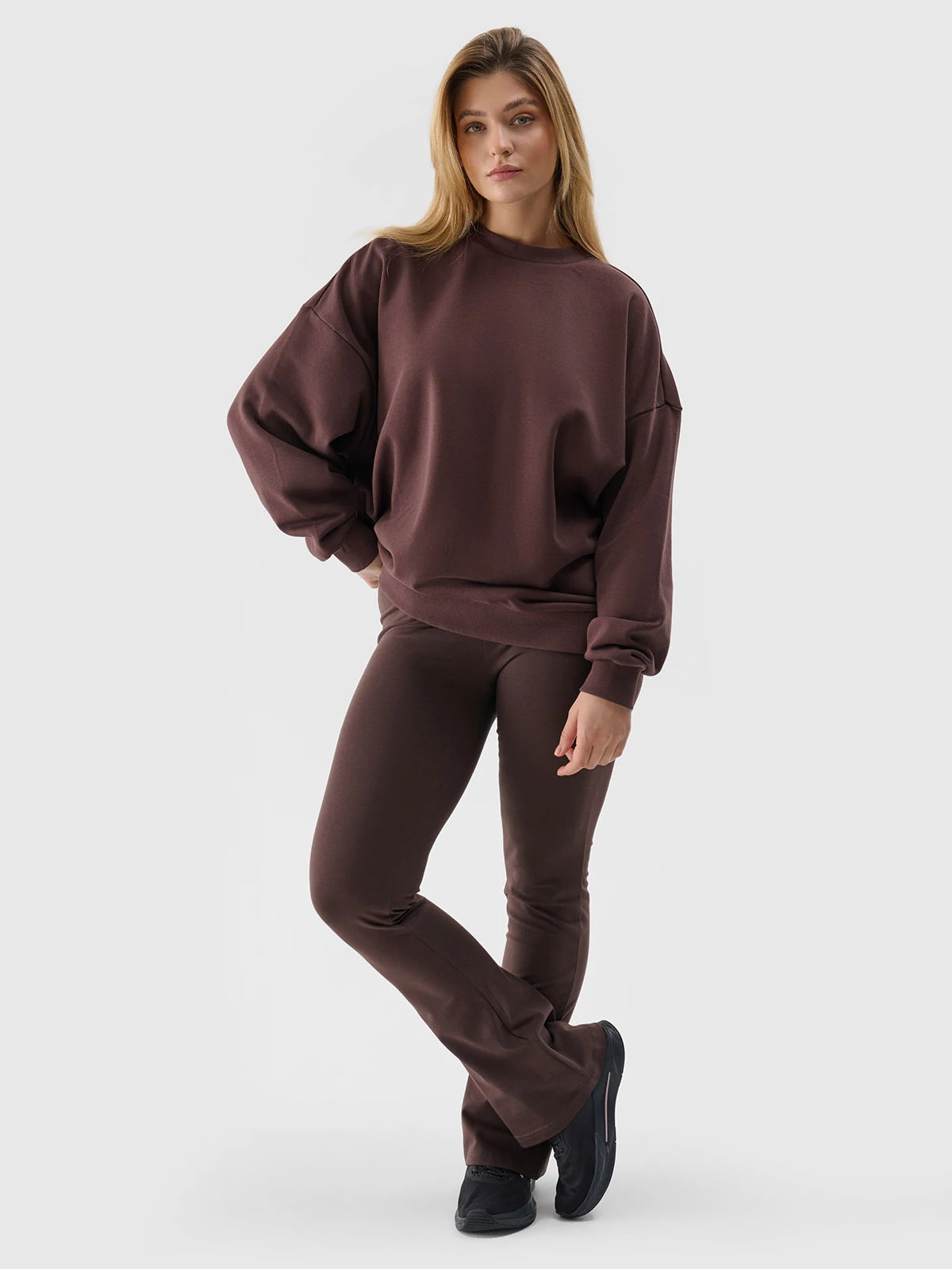 Pulover pentru femei 4F F1055 4FWSS24TSWSF1055 Brown