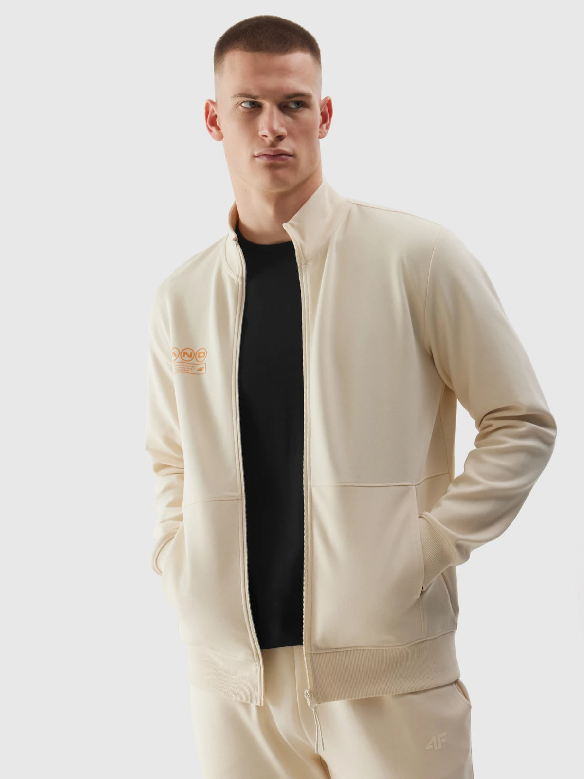 Мужской батник на молнии 4F M1013 4FWSS24TSWSM1013 Beige
