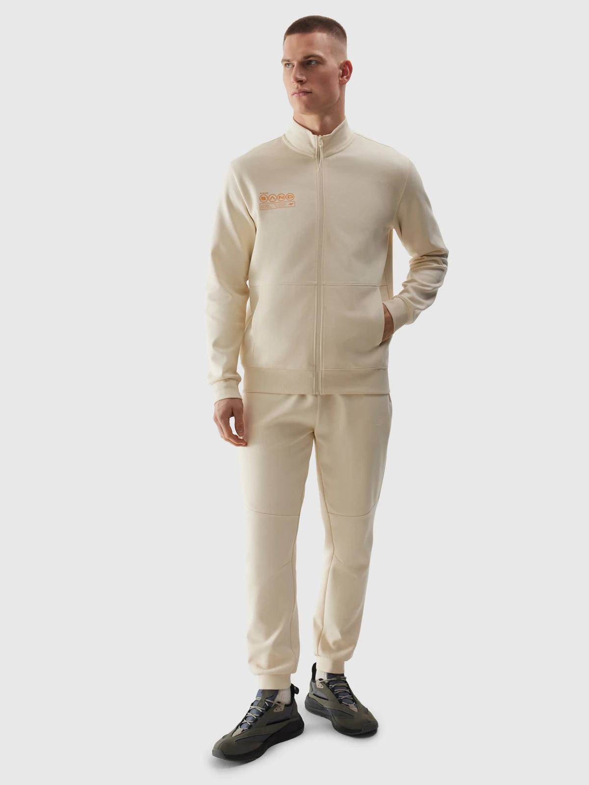 Мужской батник на молнии 4F M1013 4FWSS24TSWSM1013 Beige