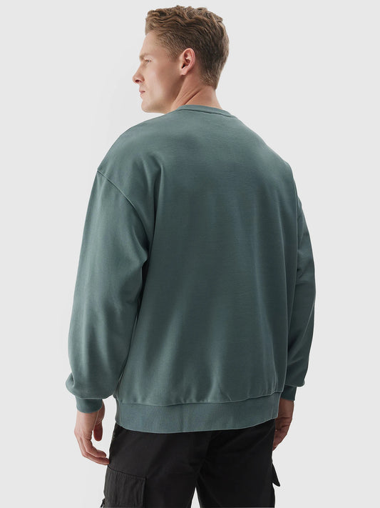 Мужской пуловер без капюшона 4F M1027 4FWSS24TSWSM1027 Olive