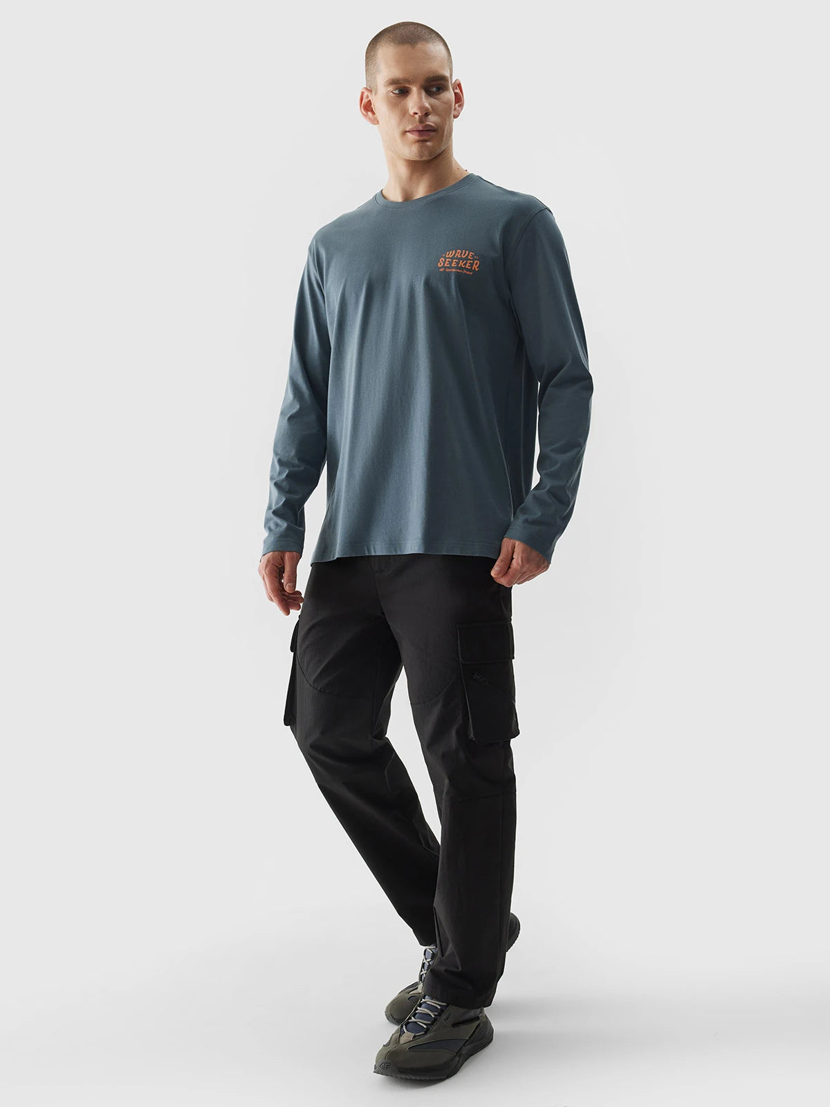 Мужские брюки карго casual 4F M654 4FWSS24TTROM654 Black