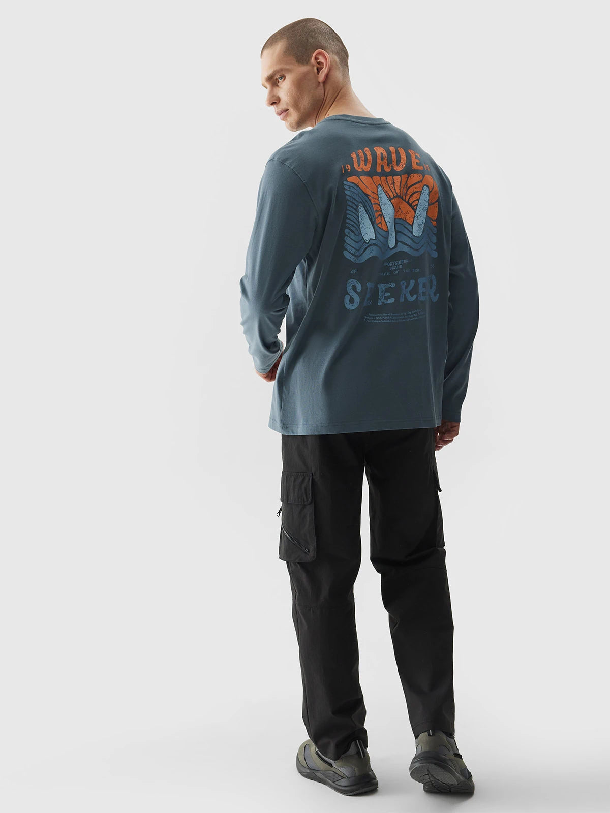 Мужские брюки карго casual 4F M654 4FWSS24TTROM654 Black