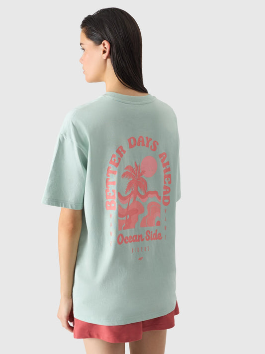 Женская футболка casual 4F F1265 4FWSS24TTSHF1265 Mint