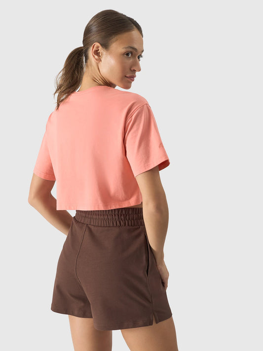 Женская футболка casual 4F F1266 4FWSS24TTSHF1266 Coral