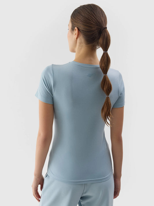 Женская футболка casual 4F F1267 4FWSS24TTSHF1267 Blue