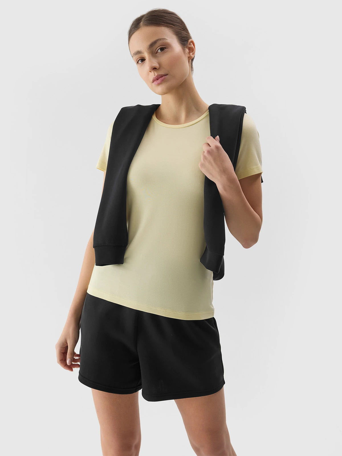 Женская футболка casual 4F F1267 4FWSS24TTSHF1267 Yellow
