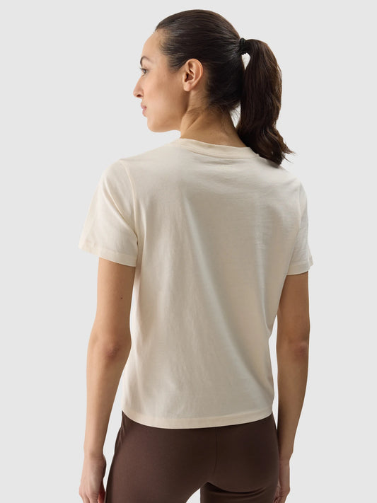 Tricou casual pentru femei 4F F1354 4FWSS24TTSHF1354 Creme