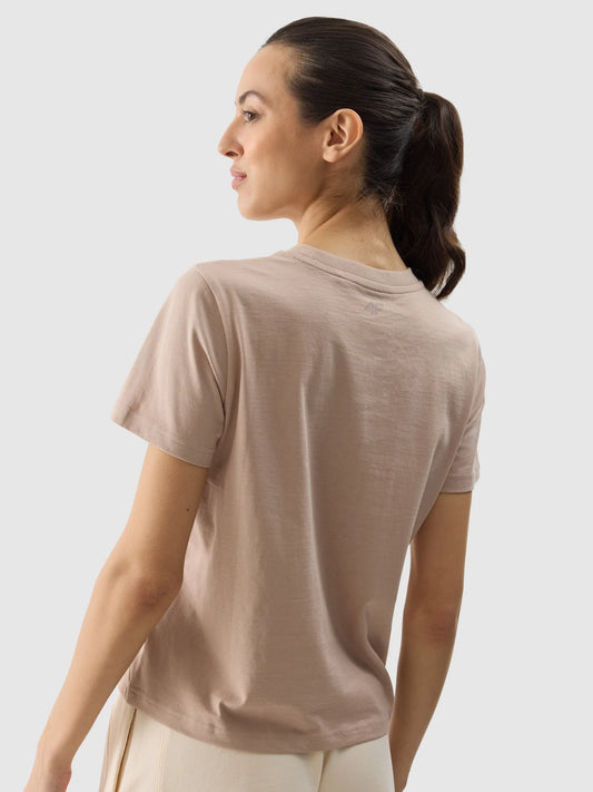 Женская футболка casual 4F F1354 4FWSS24TTSHF1354 Beige