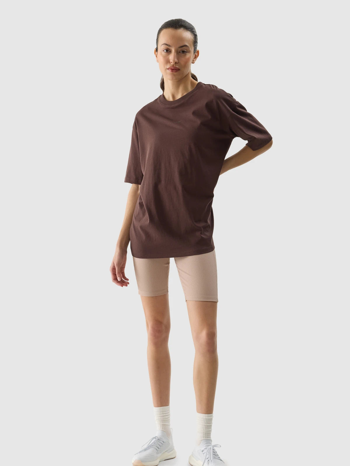 Tricou casual pentru femei 4F F1355 4FWSS24TTSHF1355 Brown