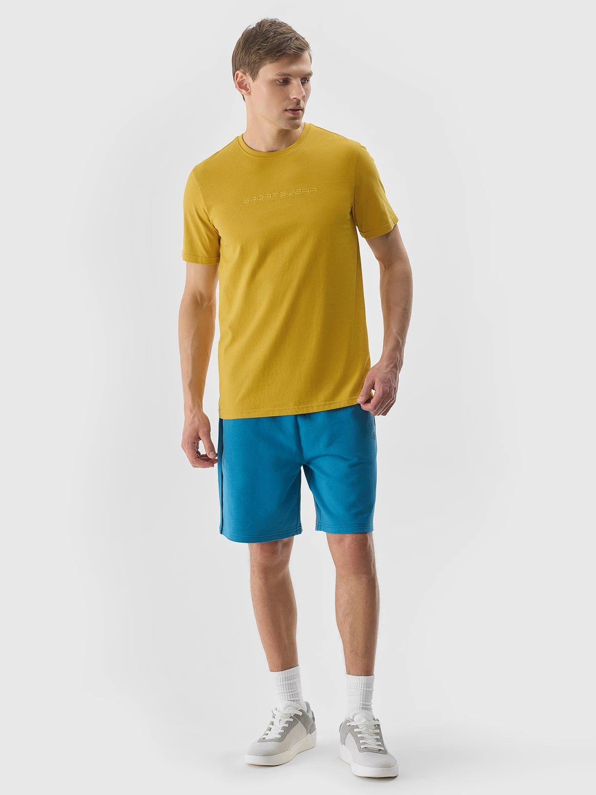 Мужская футболка casual 4F M1156 4FWSS24TTSHM1156 Yellow