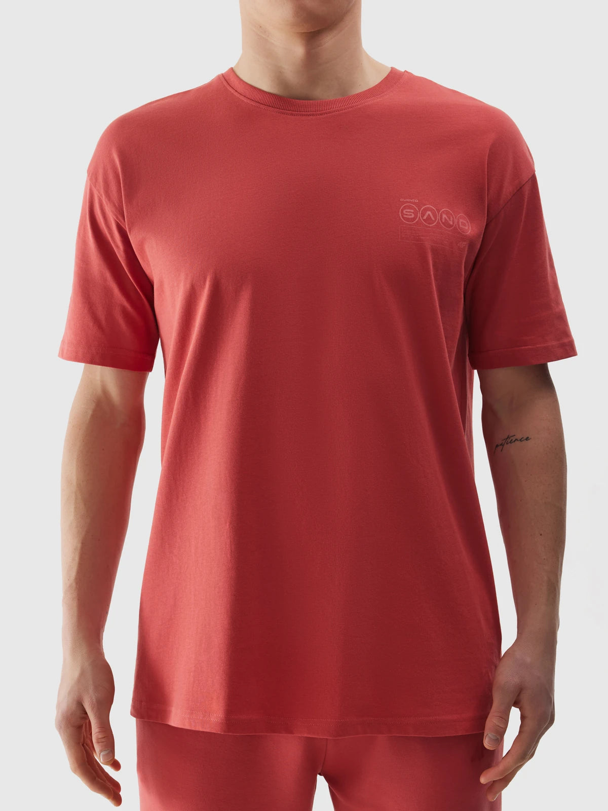 Мужская футболка casual 4F M1286 4FWSS24TTSHM1286 Coral