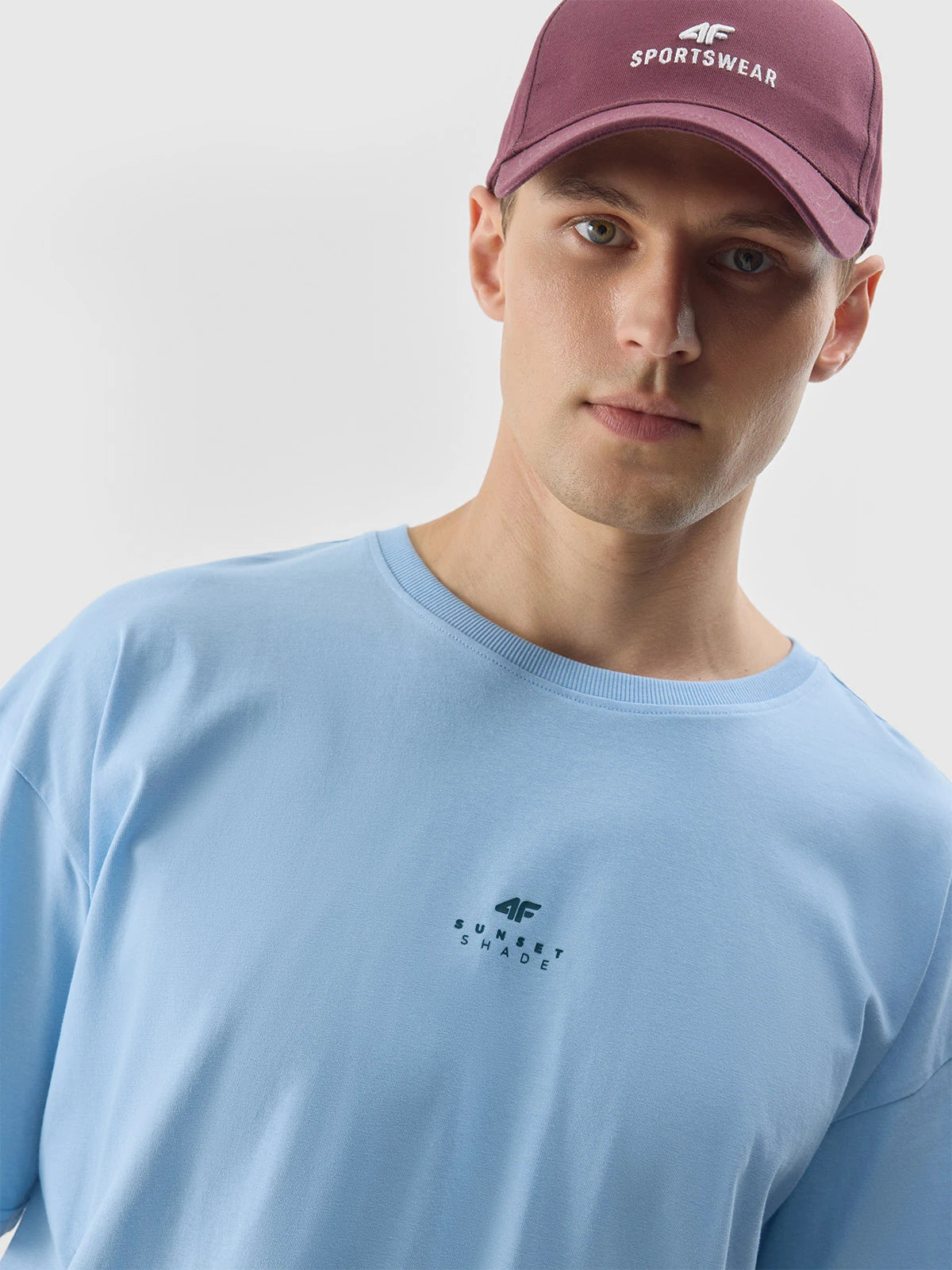 Мужская футболка casual 4F M1287 4FWSS24TTSHM1287 Blue