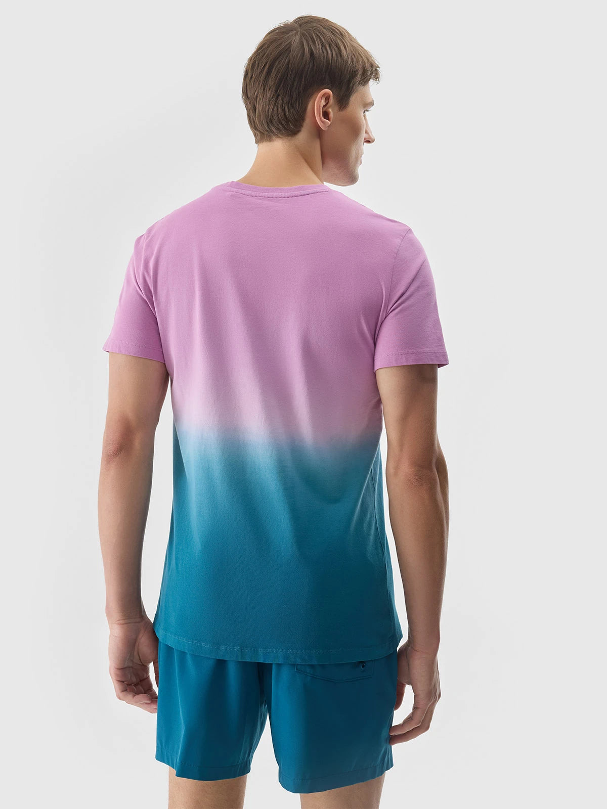 Tricou casual pentru bărbați 4F M1290 4FWSS24TTSHM1290 Violet