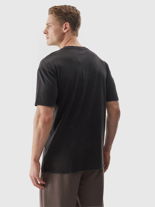 Tricou casual pentru bărbați 4F M1316 4FWSS24TTSHM1316 Black