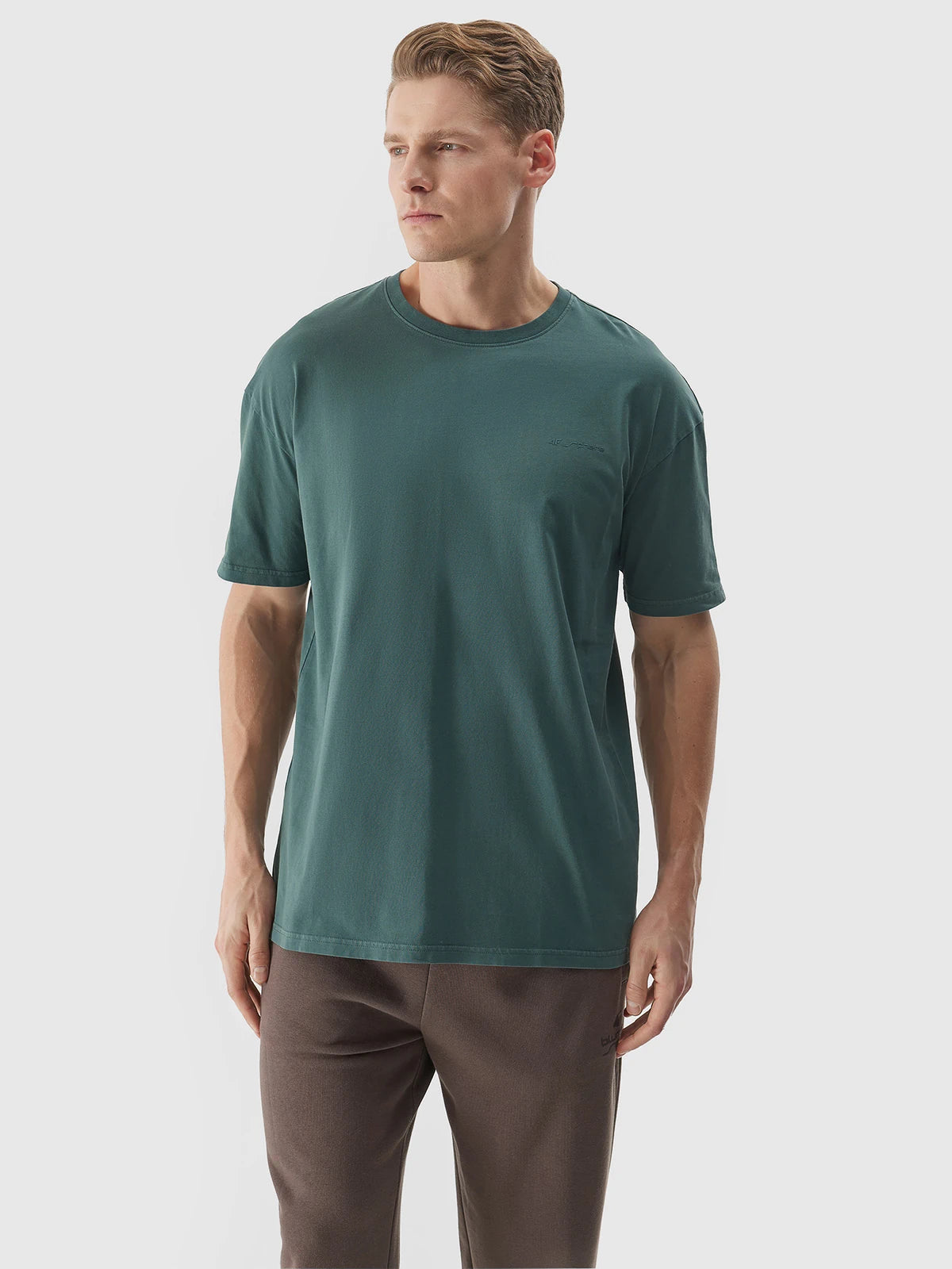 Мужская футболка casual 4F M1316 4FWSS24TTSHM1316 Olive