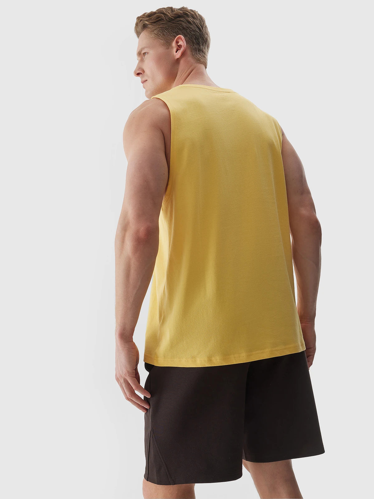 Мужская футболка casual 4F M1319 4FWSS24TTSHM1319 Yellow