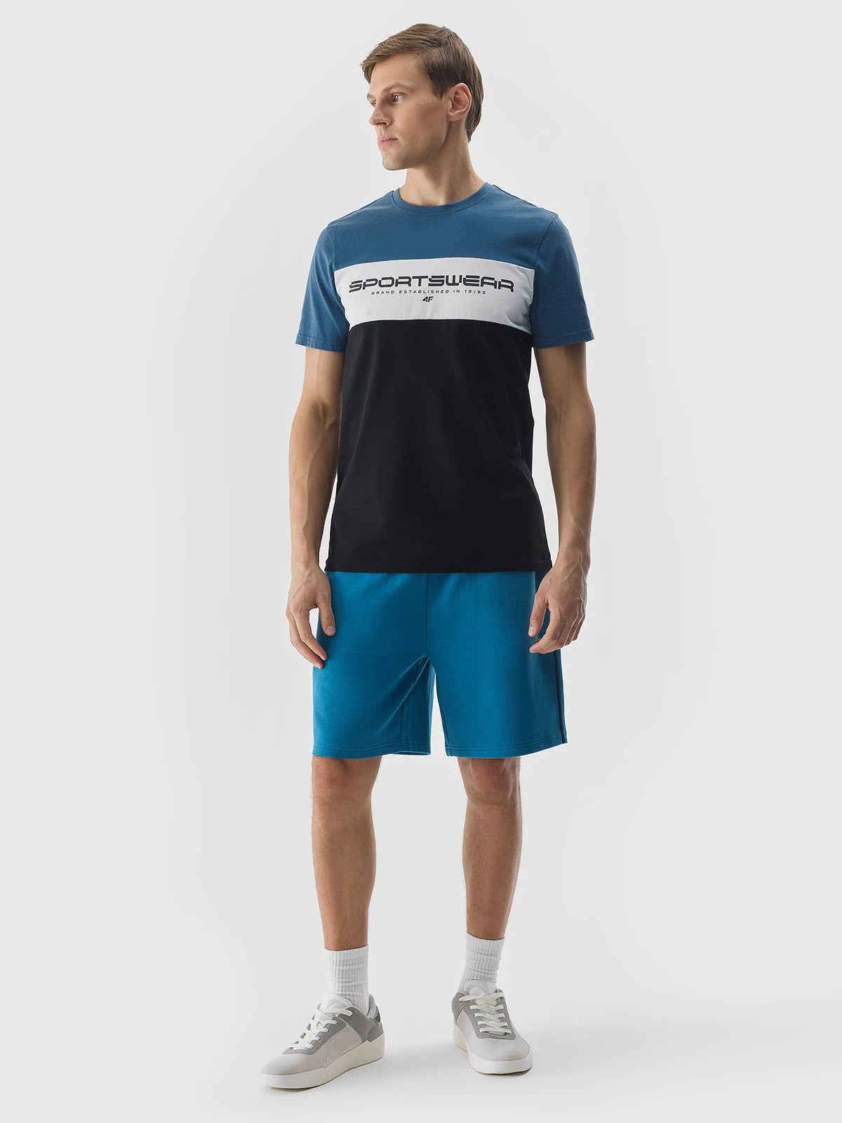 Мужская футболка casual 4F M1326 4FWSS24TTSHM1326 Blue