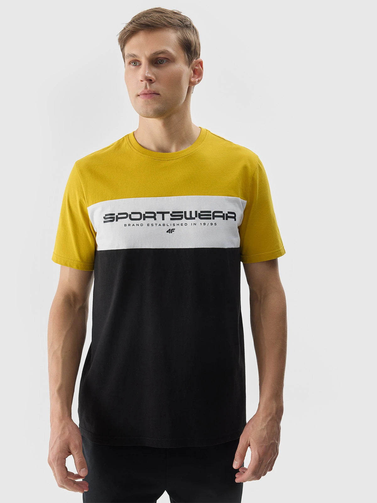 Мужская футболка casual 4F M1326 4FWSS24TTSHM1326 Yellow