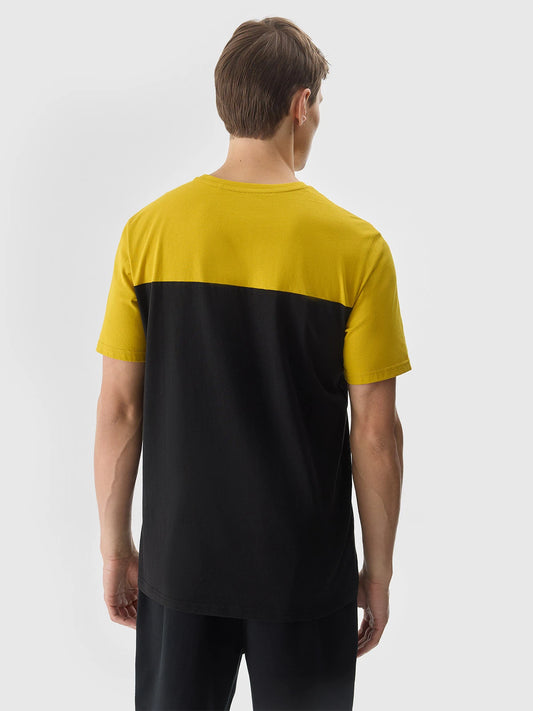 Tricou casual pentru bărbați 4F M1326 4FWSS24TTSHM1326 Yellow