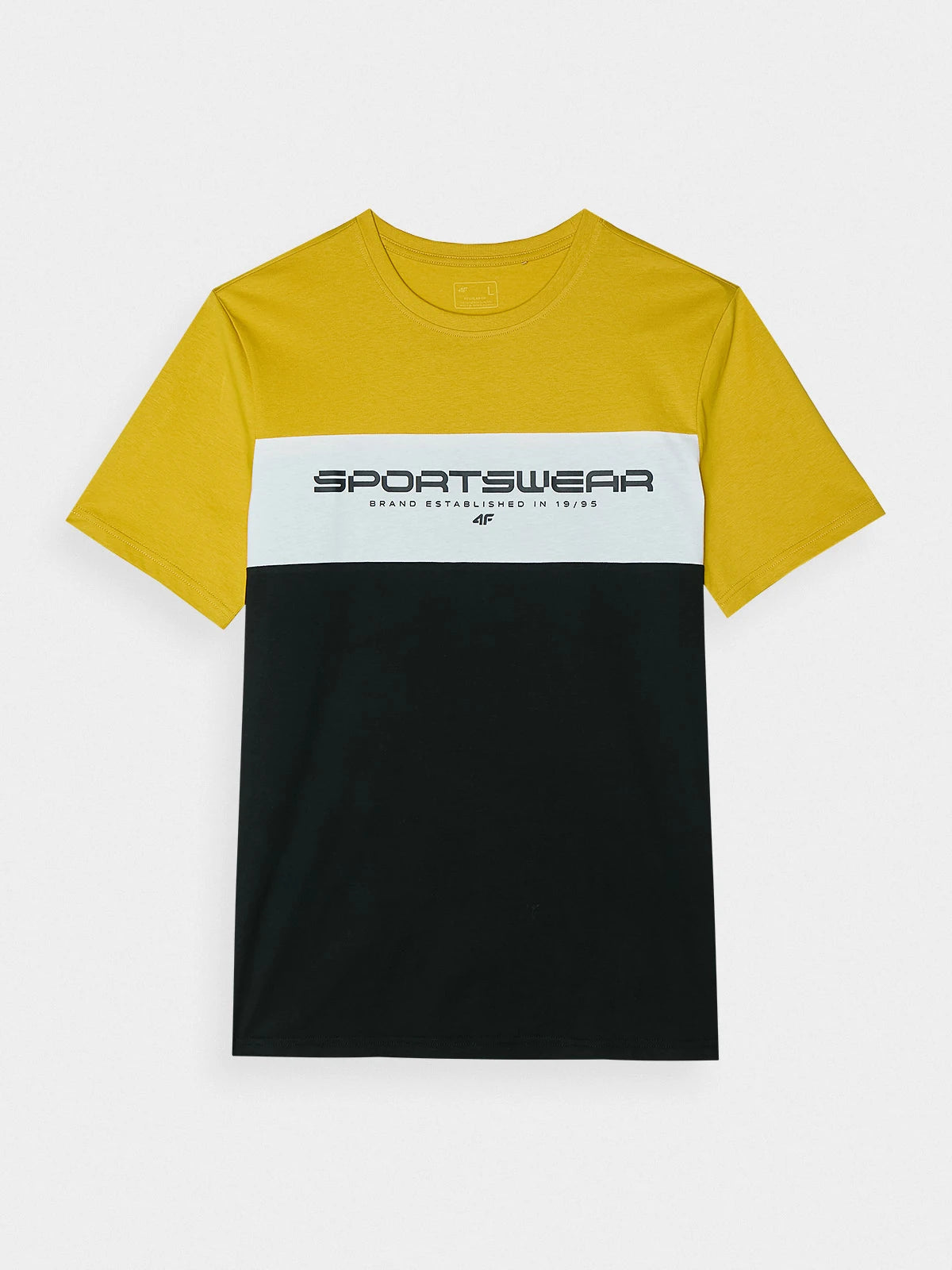 Мужская футболка casual 4F M1326 4FWSS24TTSHM1326 Yellow