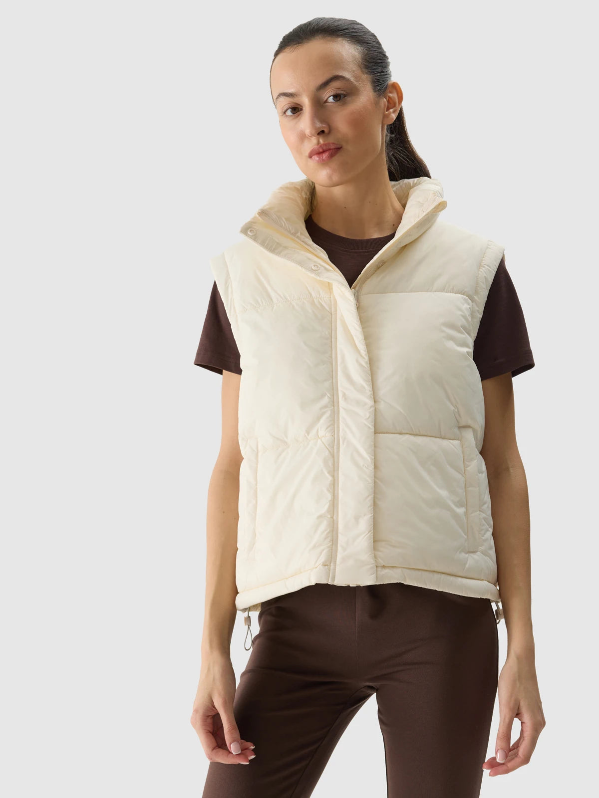 Женский жилет 4F F113 4FWSS24TVJAF113 Creme