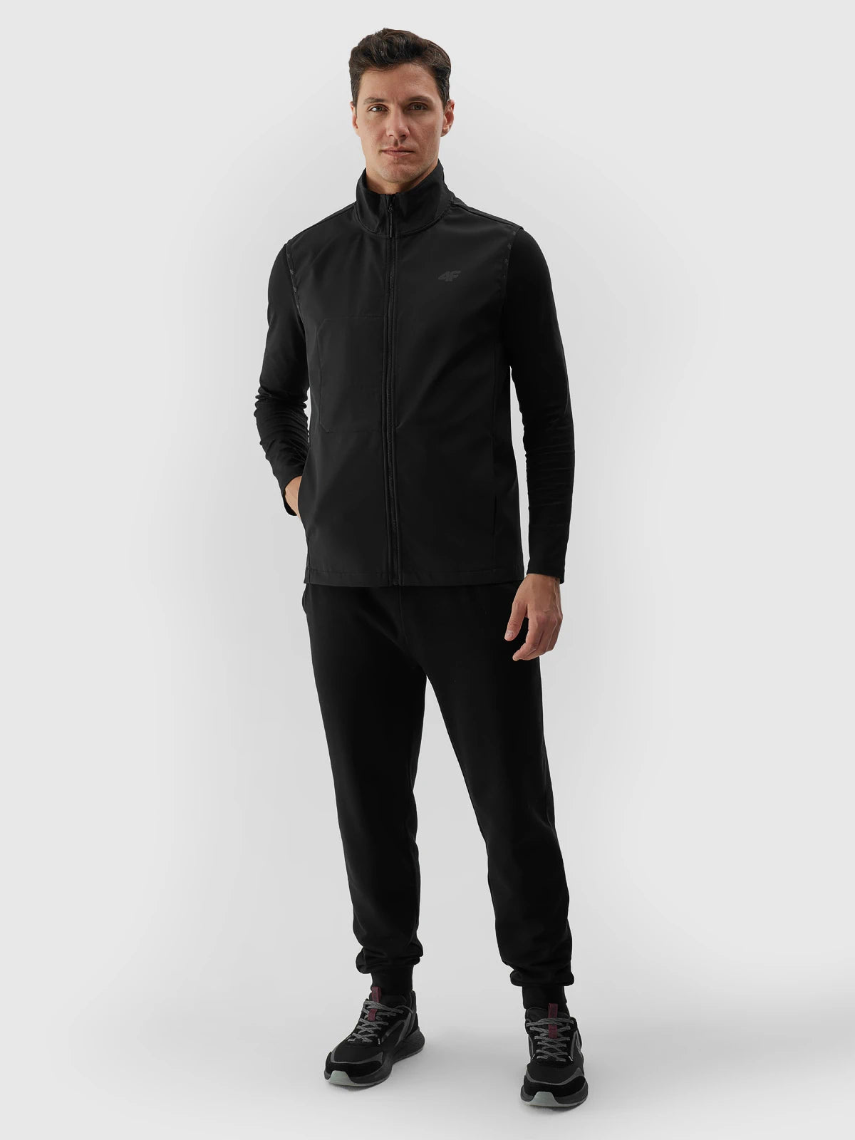 Мужская ветрозащитная куртка 4F M094 4FWSS24TVJAM094 Black