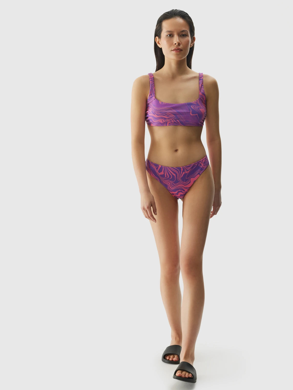 Женские плавки бикини 4F F049 4FWSS24UBKBF049 Pink allover