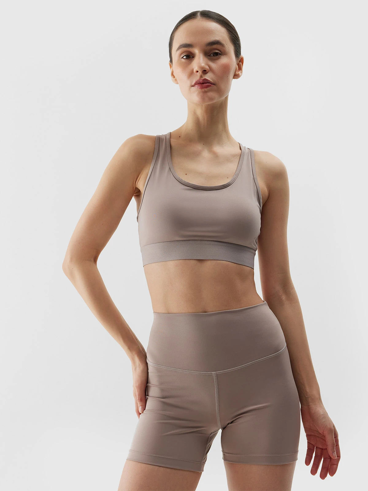 Bra pentru antrenamente 4F F097 4FWSS24USBAF097 Beige
