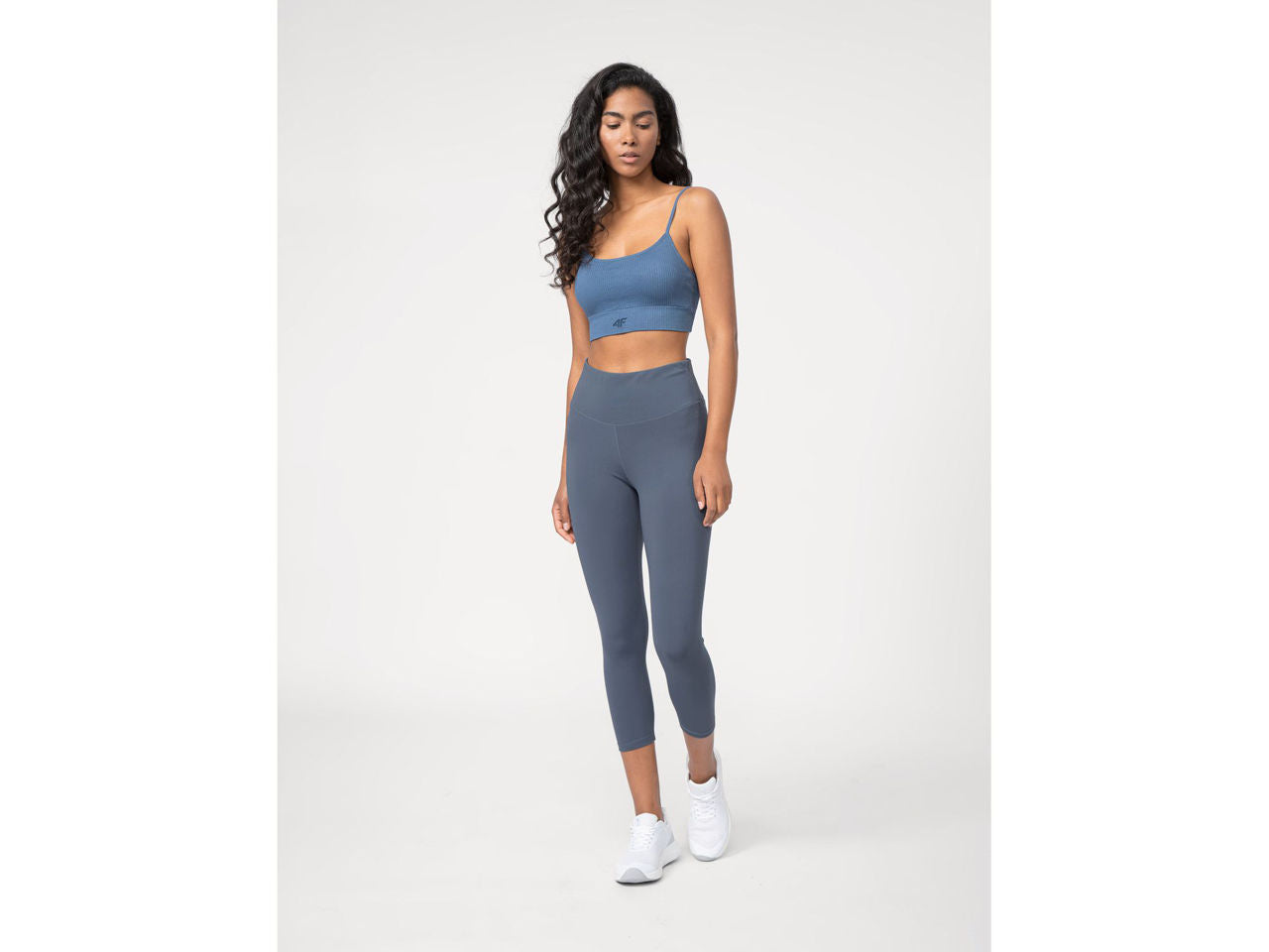 Legginși pentru antrenamente 4F TIGHTS FNK F122 4FSS23TFTIF122 DENIM