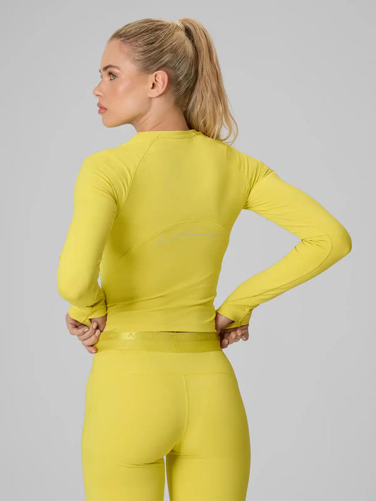 Женский лонгслив для фитнеса 4F F595 4FWAW26TFLOF595 yellow