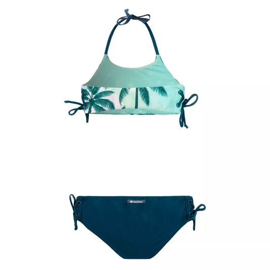 Costum de înot pentru copii aquawave haly kids palms print