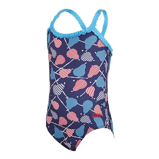 Costum de baie Zoggs Junior Pears Ruffle XBack