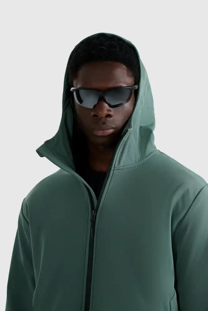 Jacheta rezistentă la vânt pentru bărbați 4FM362 4FWAW25TSOFM362 dark green