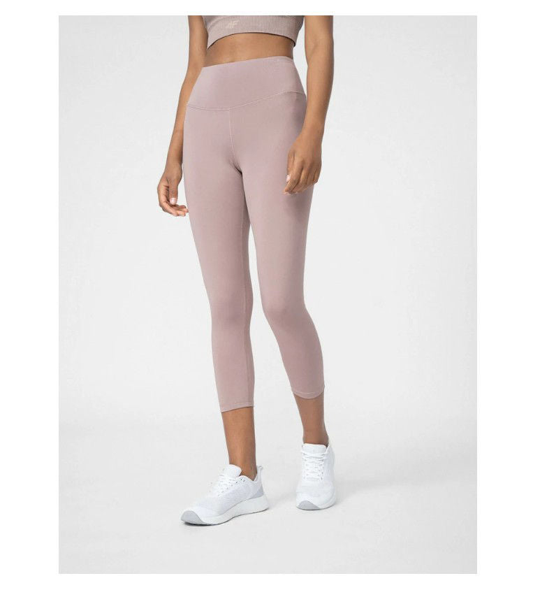 Legginși pentru antrenamente 4F TIGHTS FNK F122 4FSS23TFTIF122 LIGHT BROWN