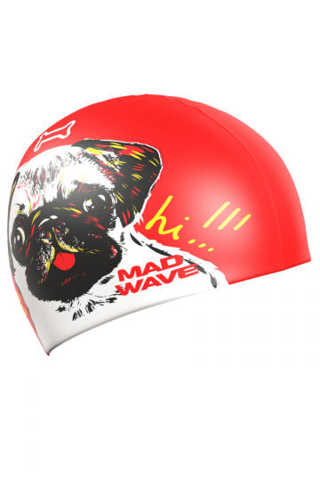 Шапочка для плавания m0572 07 0 05w silicone cap docat, red