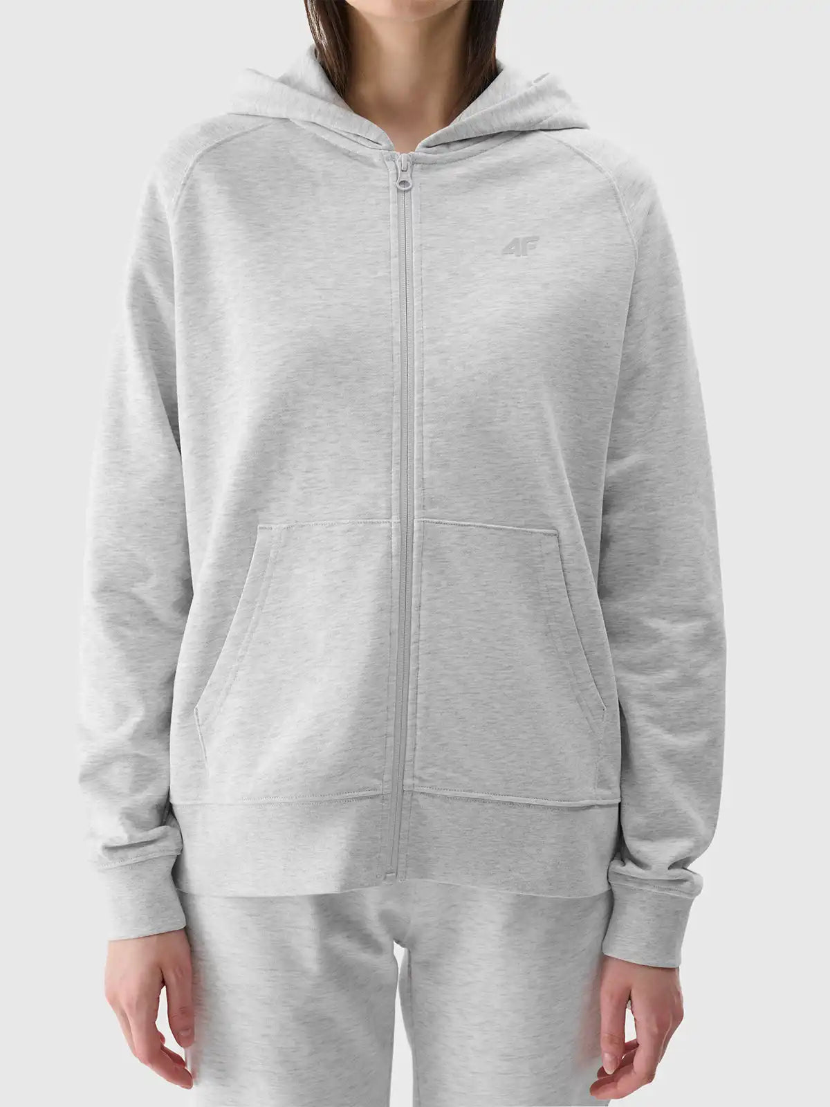 Женский батник на молнии 4F F1763 4FWMM00TSWSF1763 grey