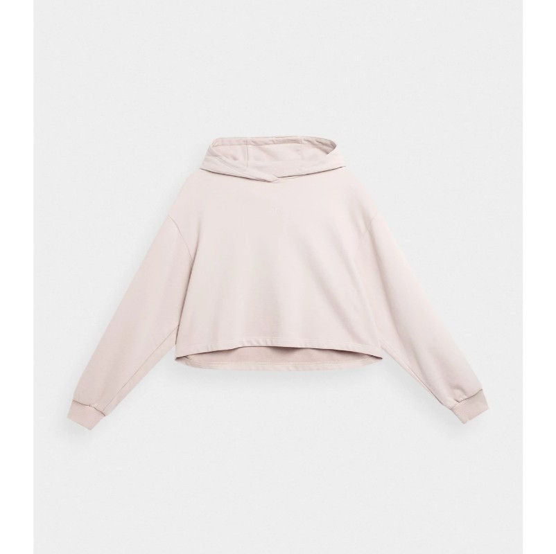 Укороченный пуловер с капюшоном 4F sweatshirt f244 4Fss23tswsf244 beige